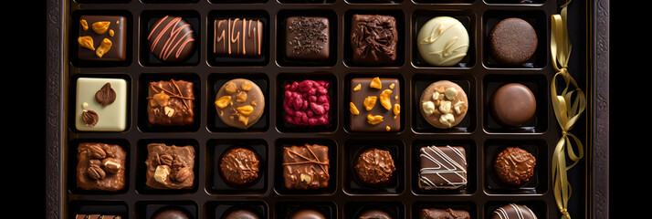 Gourmet Chocolate Assortment - A Visual Treat of Delicious Holiday Chocolates