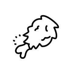 Cute fried chicken vector