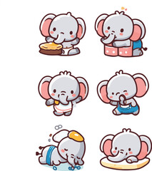 cute  elephant  sticker