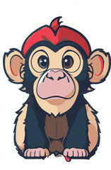 Obraz premium monkey sticker