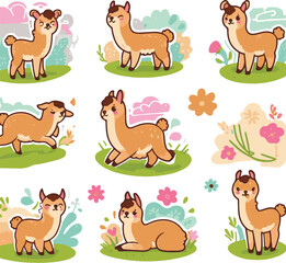 set of animals sticker