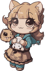 cute girl  sticker