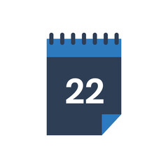 22 Calendar Icon, 22 Date Icon for Appointment icon pictogram