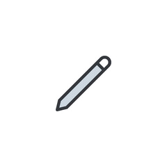 Obraz premium Pen Symbol, Pencil icon writing flat style vector icon