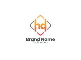 HD logo. DH letter. DH letter logo design . Initial letter HD monogram logo