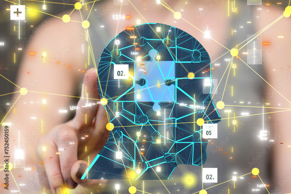 Aufkleber digital medical futuristic interface 3d rendering