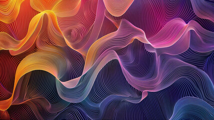 Fototapeta premium abstract random dynamic wavy lines background.