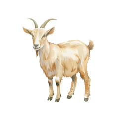 cute goat vector illustration in watercolour style
