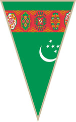 Turkmenistan triangular flag