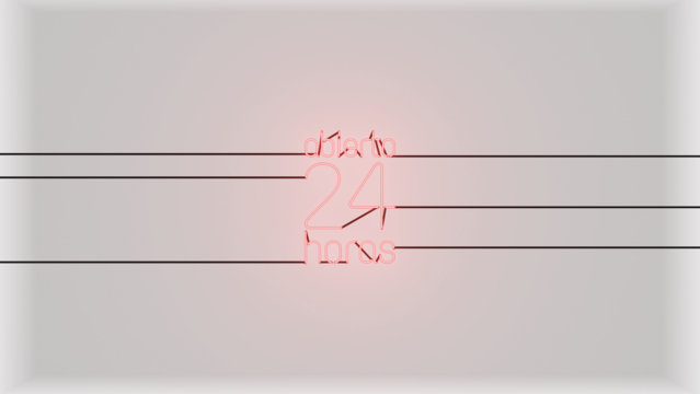 Abierto 24 h neón rojo alfa.