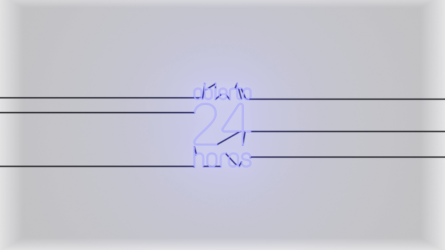 Abierto 24 h neón azul alfa.