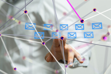mail communication support contact concept service - 3d