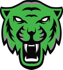 Tiger logo Design. Tiger icon, Brave cat Face vector template. Tiger Head design for Logo, Cat icon Sport Team logo design, Vector Template Illustration. Mascot Tiger Logo design graphic art work