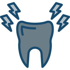 Toothache Line Filled Grey