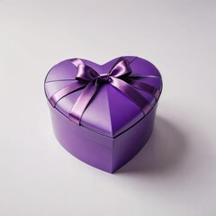 gift box with ribbon heart form
