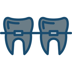 Braces Line Filled Grey
