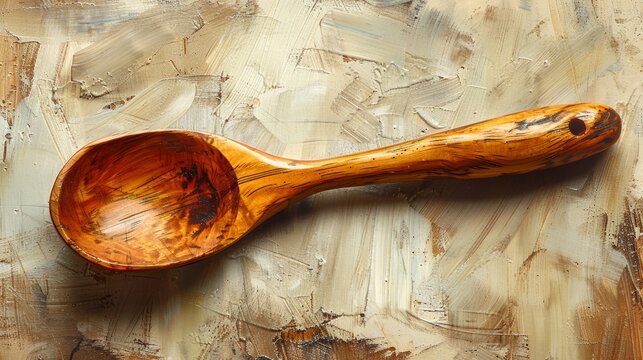 Wooden Spoon on Table