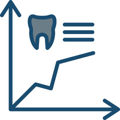 Stats Line Filled Grey