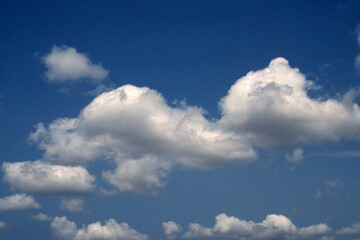 Fototapeta na wymiar blue sky with clouds . nature background Sardinia, Italy