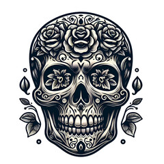 Skull design isolated on white background.
