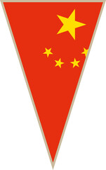 China triangular flag