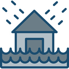 Flood Line Filled Grey