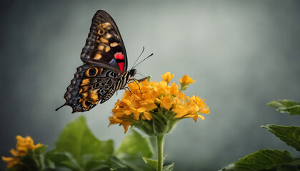Obraz premium butterfly on flower