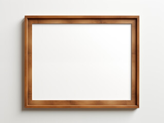 43 Blank White Picture Frame with Brown Edge