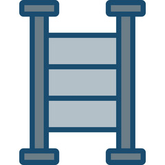 Ladder Line Filled Grey