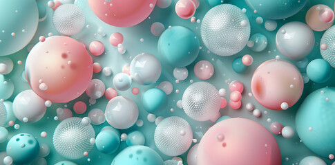 Background with some abstract circles in 3d_7