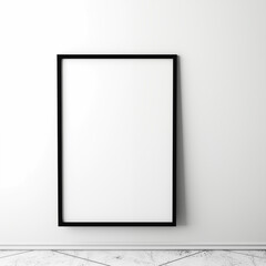 Clean and Simple Empty Frame on White Background - Side View
