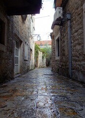 narrow street in the town