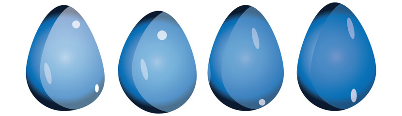 Happy Easter. Easter eggs in flat syle