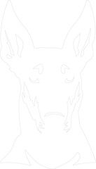 Doberman Pinscher outline