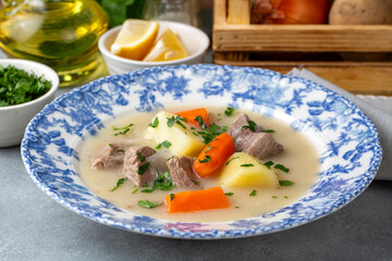 Turkish Kuzu - et Haslama - Lamb - meat Stew with Potatoes and Carrot