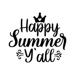 Happy Summer Y'all SVG Cut File