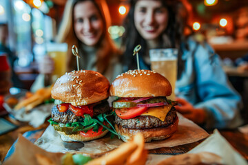 Gourmet Burgers Served with Smiles at a Warm and Welcoming Diner

