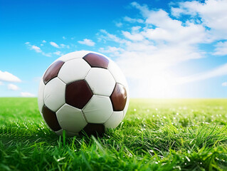 Fototapeta premium Close-up of Soccer Ball Outdoors