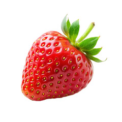 Delicious fresh strawberry isolated on Transparent background.