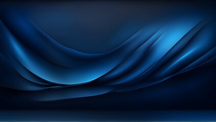 Gradient blue abstract background. smooth dark blue with black vignette studio. - obrazy, fototapety, plakaty
