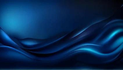 Foto op Aluminium Gradient blue abstract background. smooth dark blue with black vignette studio. © Zulfi_Art