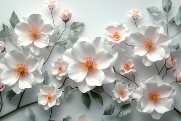 3d wallpaper background with flower.