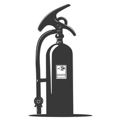 Fototapeta premium Silhouette Fire Extinguisher black color only