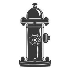 Silhouette fire hydrant black color only