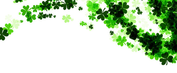 Fototapeta premium Clover Wave on White