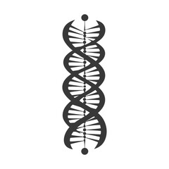 Silhouette gene DNA mutation symbol black color only