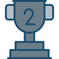 Trophy Line Filled Grey