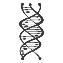 Silhouette gene DNA symbol black color only