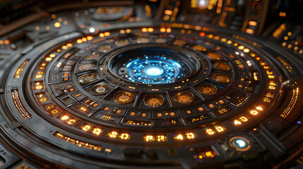 Obraz premium Cyber Security Futuristic Data Concept