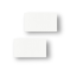 Mockup of realistic business card standard size white with transparent background